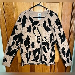 Adidas Ladies Black & Tan Sweatshirt  LARGE